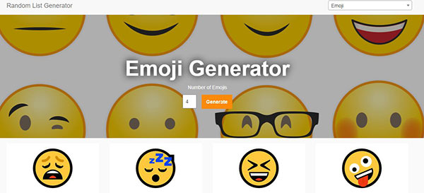 Random list generator emojis