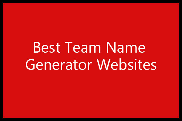 Team Name Generator Websites