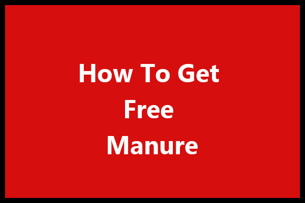 How to get free manure near me