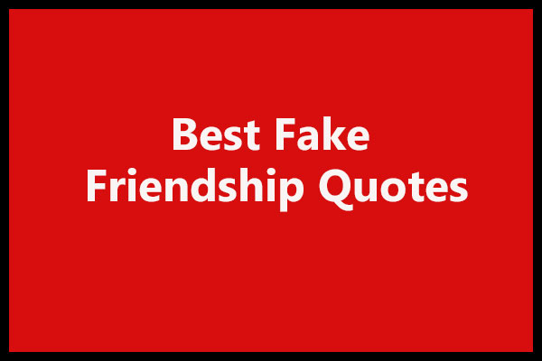 Best Fake Friendship Quotes