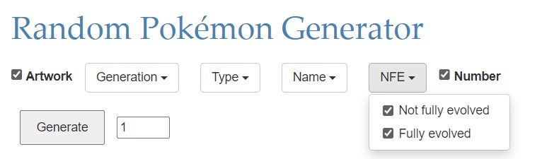 free random pokemon generator
