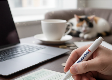 Using tippex on a postal order